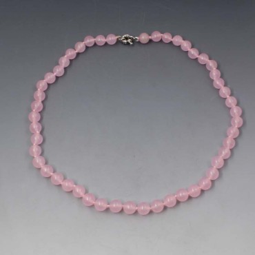 Rose quartz beads necklace